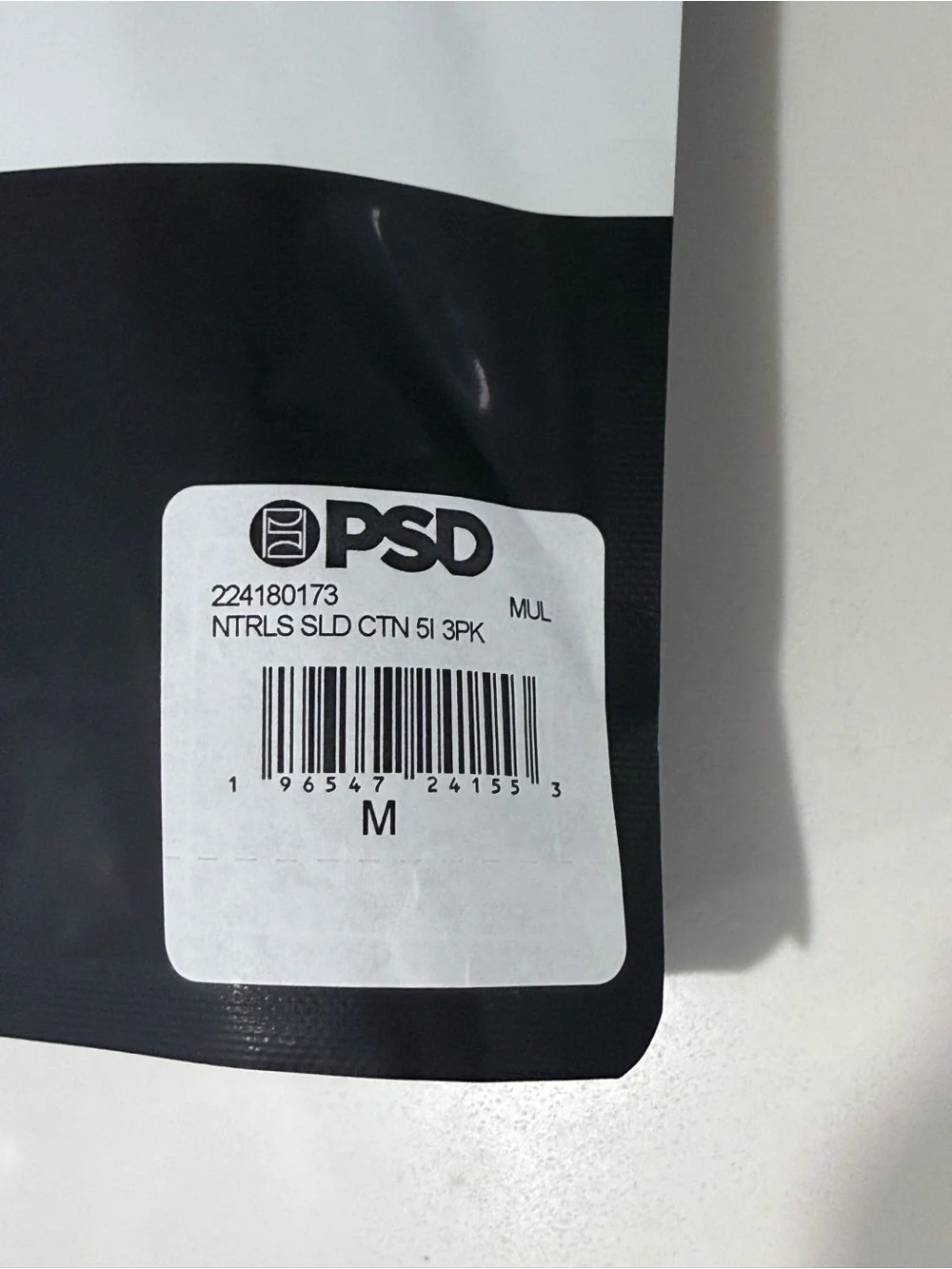 PSD 3-Pack Boxer Briefs - Black, White, Gray
